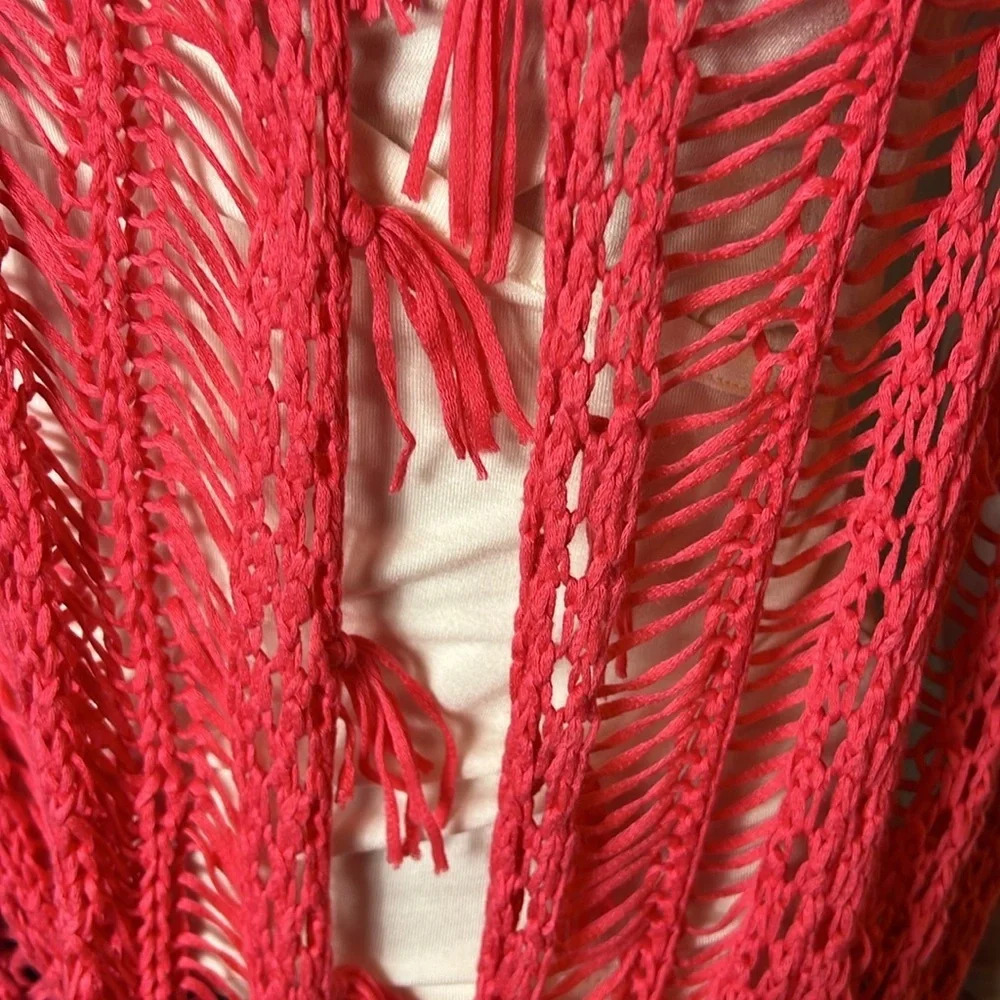 Tahari Macrame Wrap Shawl - Picture 5 of 9
